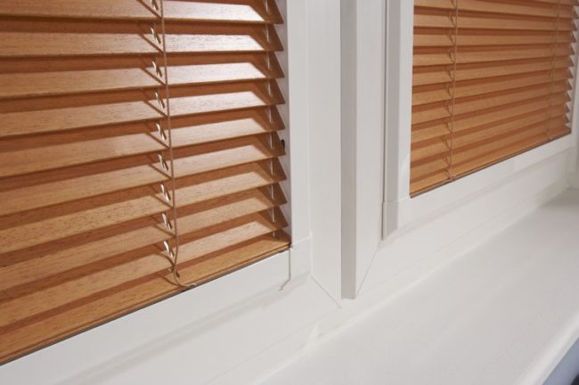 Venetian Beech Blinds for Windows and Doors available from Expression Blinds