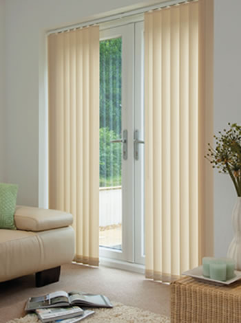 Vertical blinds for French doors