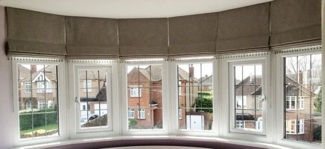 Roman Blinds for Bay Windows available from Expression Blinds